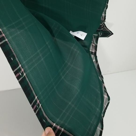 {Ann Taylor} Plaid Sheer Sleeve Shirt Size Small - Picture 7 of 16